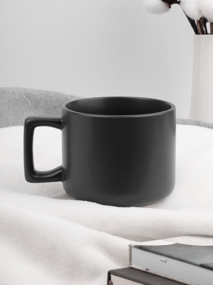 Чашка Jumbo в коробке матовая, темно-серая-5