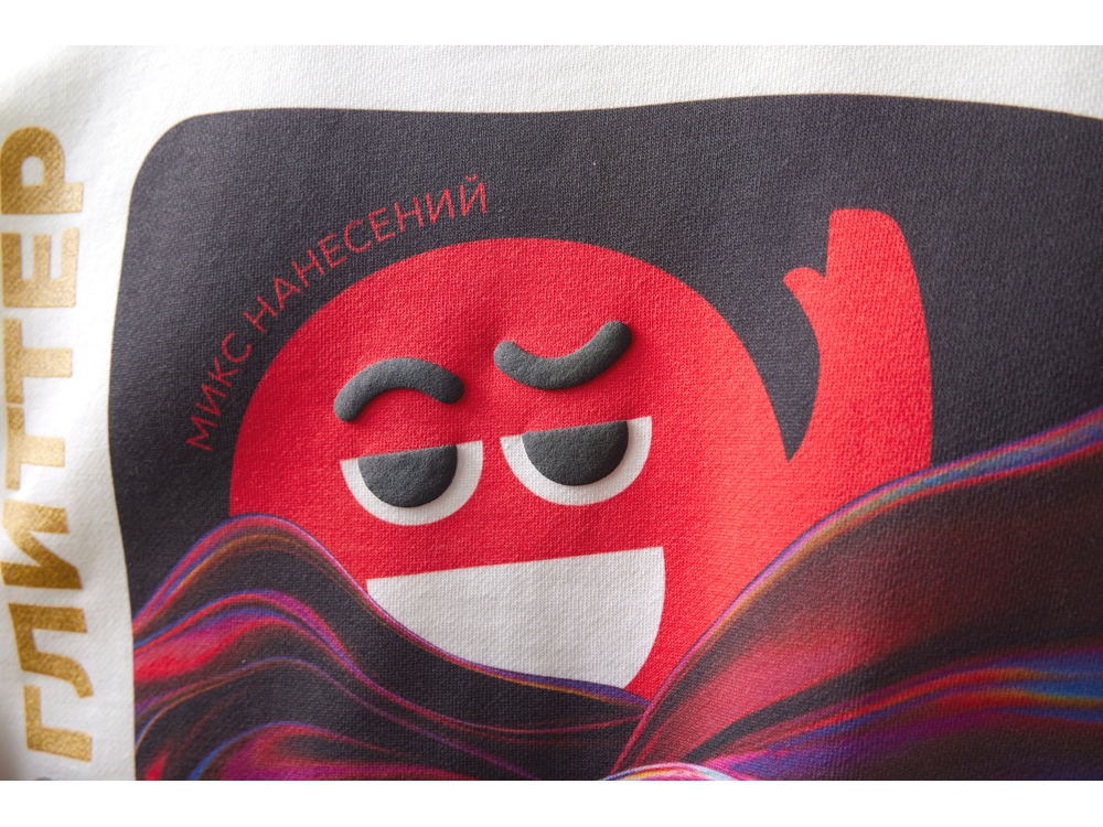 Худи оверсайз Alpha.01 унисекс, молочный, все виды нанесения на текстиле на одной толстовке-13