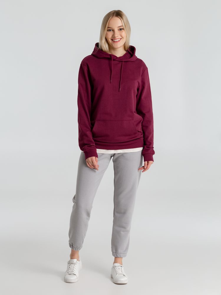 Толстовка с капюшоном унисекс Hoodie, бордовая-7