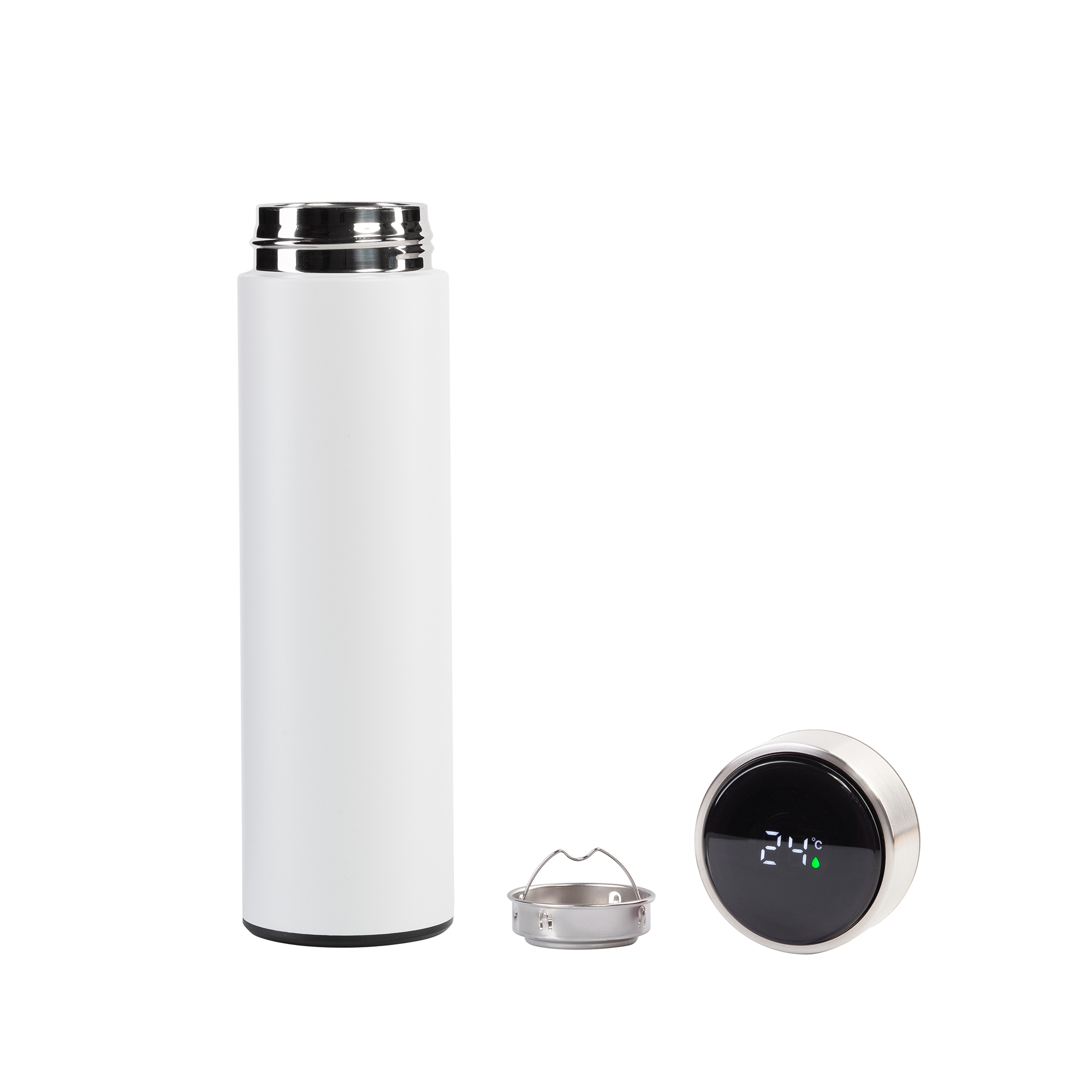 Термос "Бостон silver line" 500 мл с индикацией температуры, пудра-1