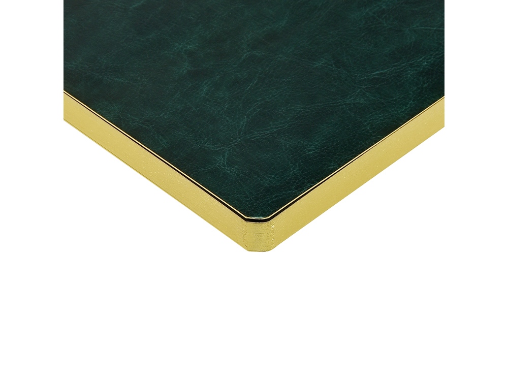 Ежедневник недатированный А5 Megapolis Nebraska Flex, зеленый с золотым обрезом-3