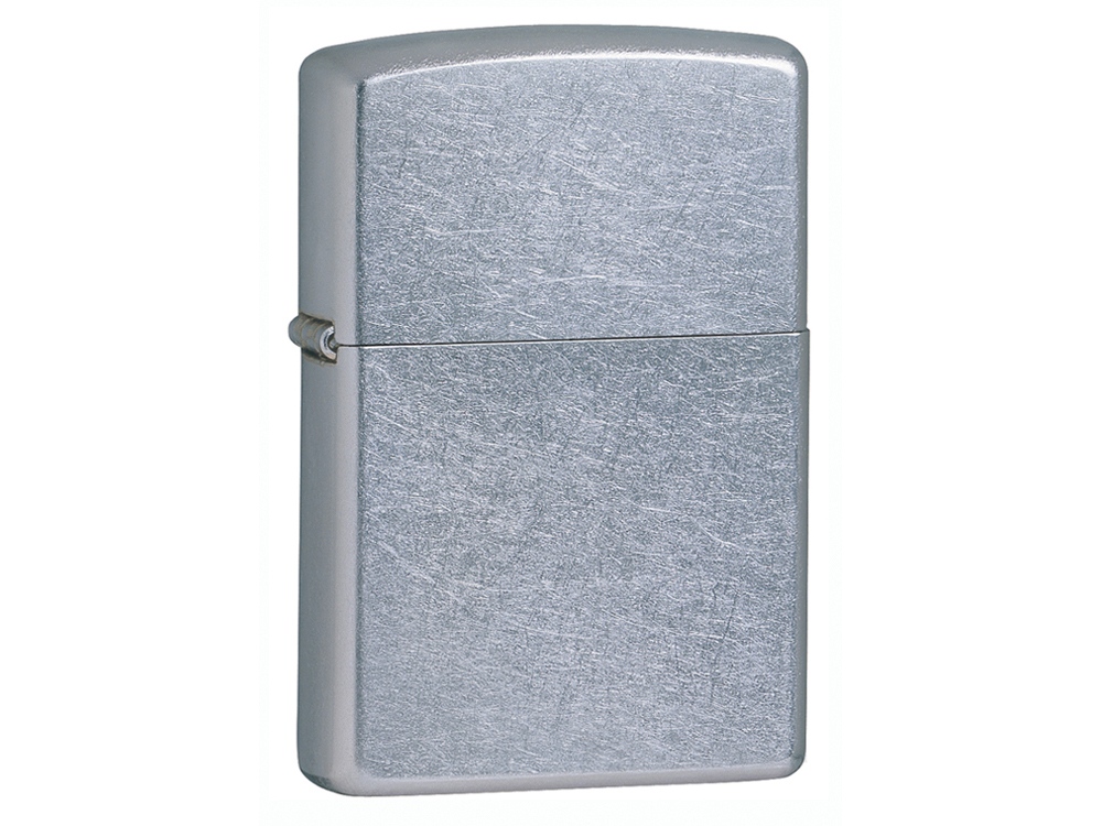 Зажигалка ZIPPO Classic с покрытием Street Chrome™, латунь/сталь, серебристая, матовая, 38x13x57 мм-0
