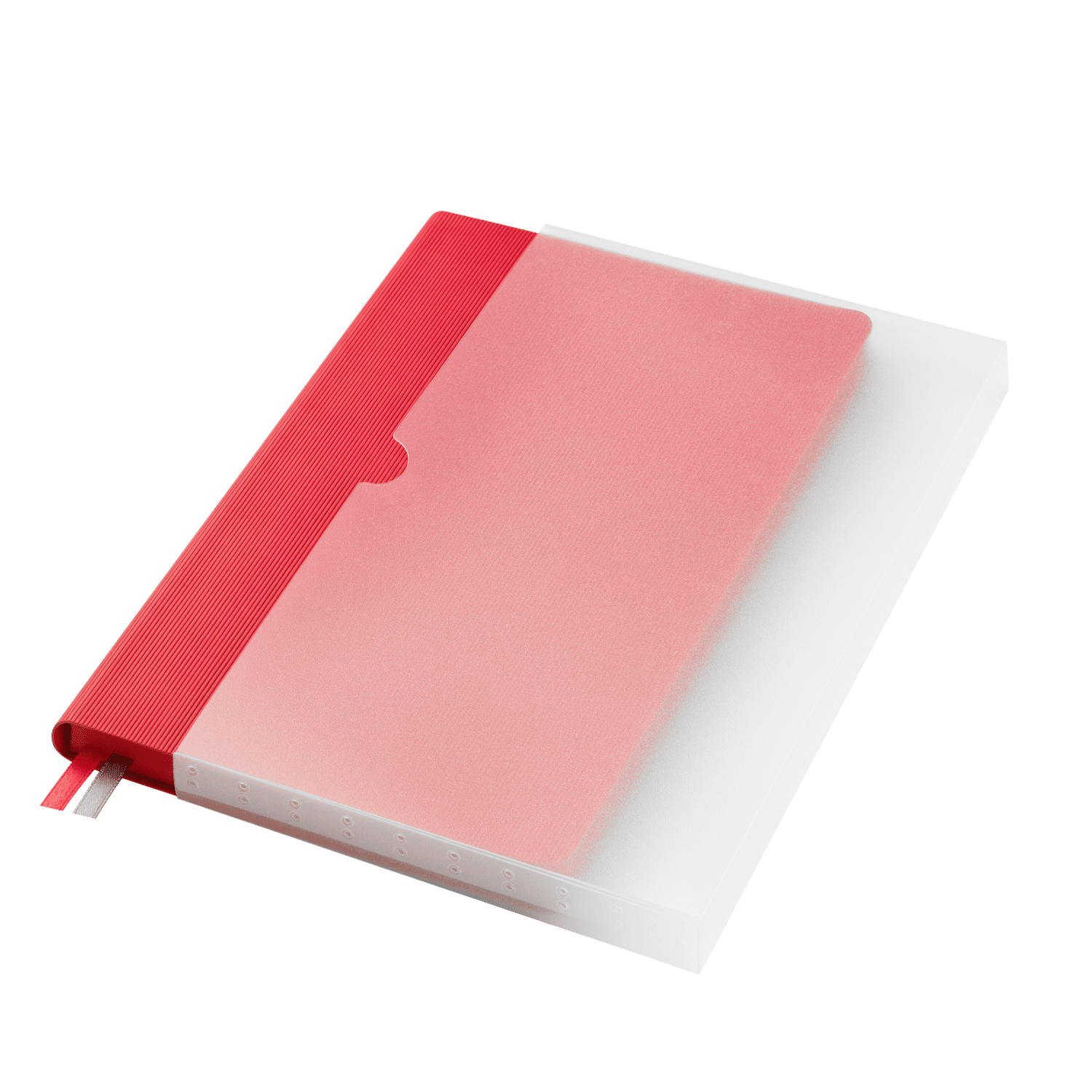 Ежедневник Rain недатированный, красный-7