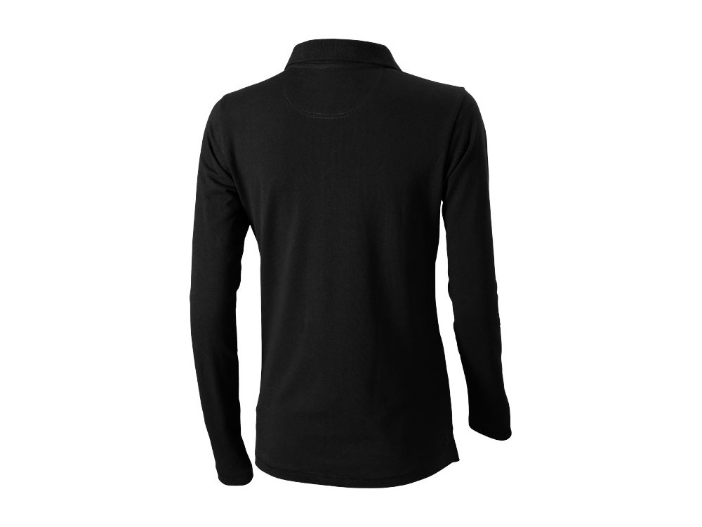 Рубашка поло Oakville женская с длинным рукавом, черный-1
