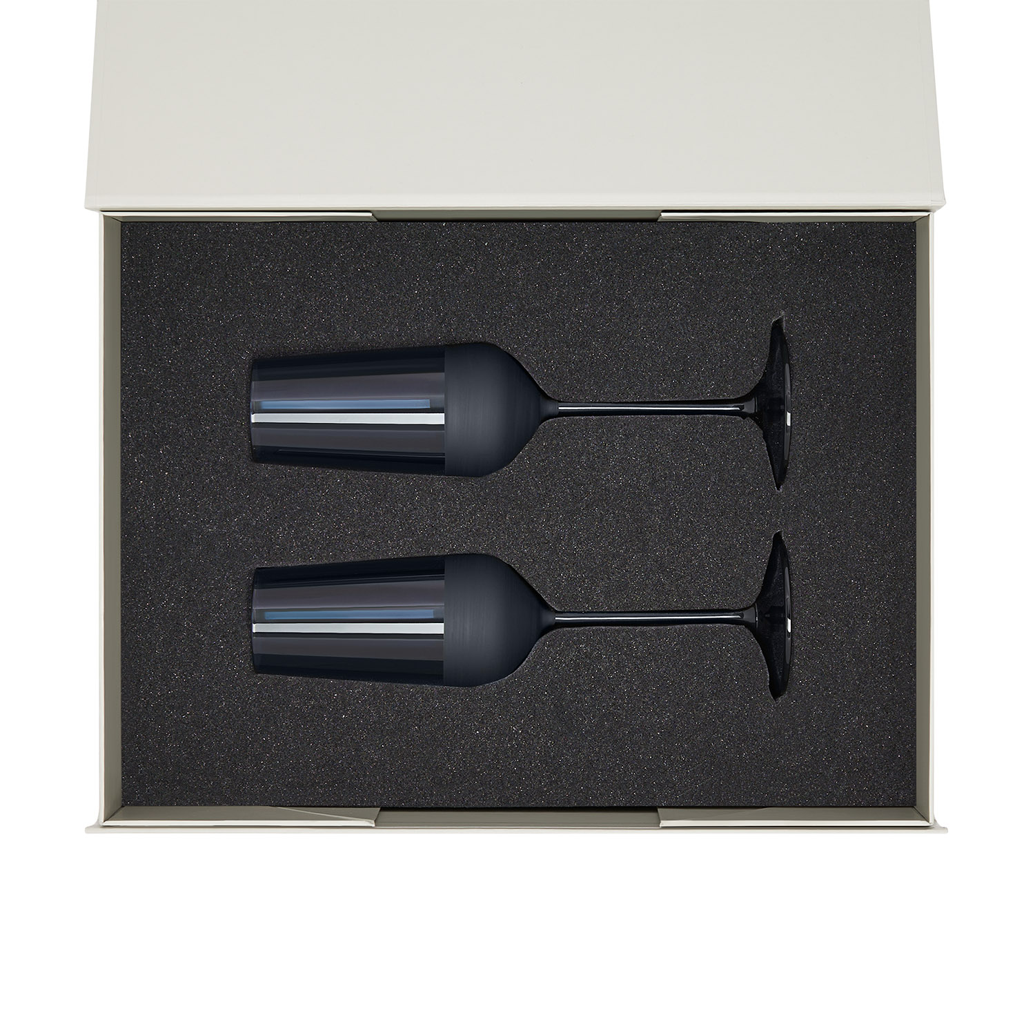 Подарочный набор 2 бокала для шампанского Сапфир (Sapphire) в серой коробке-1