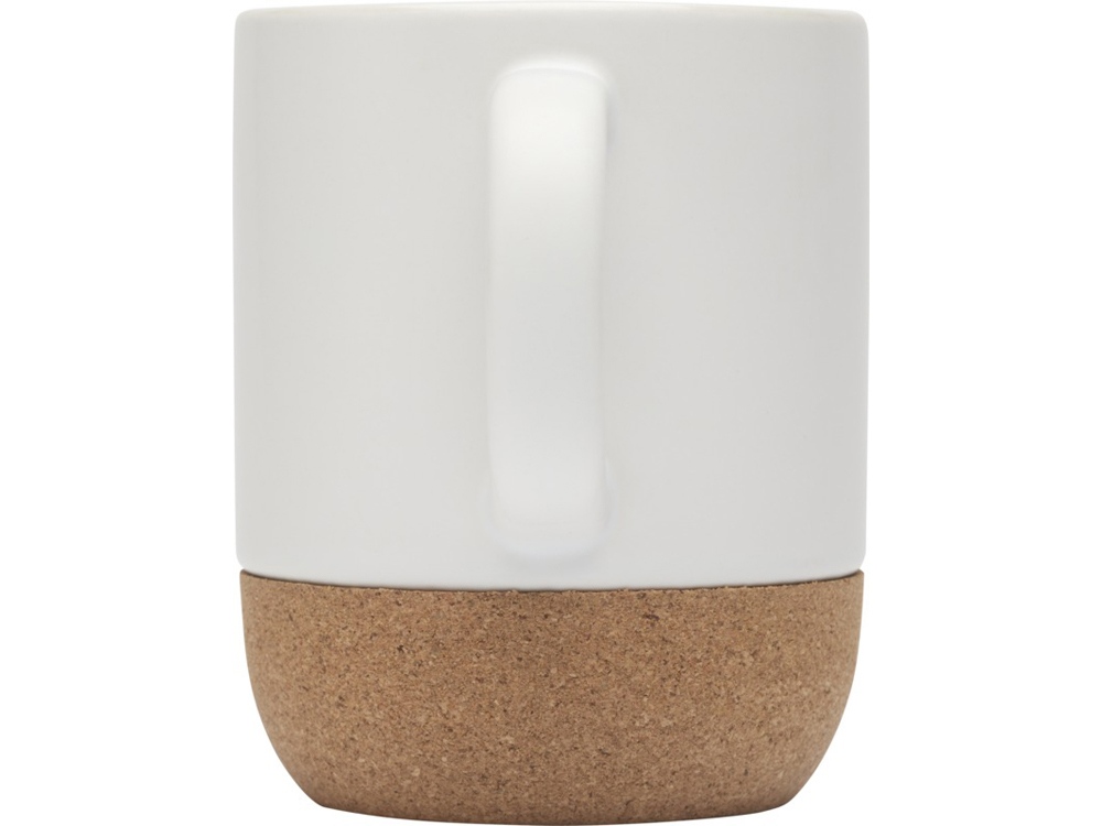 Billie керамическая кружка объемом 300 мл с пробковыми деталями и матовой отделкой, белый-2