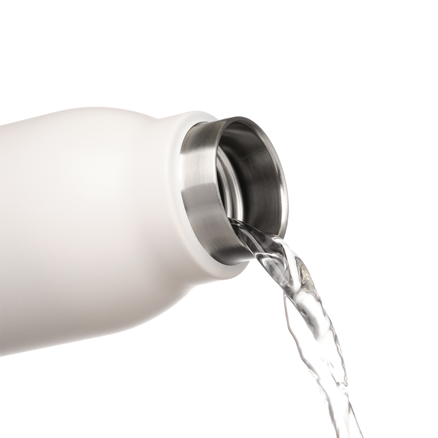 Термобутылка вакуумная герметичная Соренто (Sorento), белая, зернистое покрытие-4