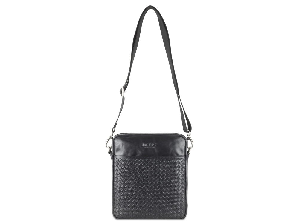 Сумка через плечо Mano Don Luca, натуральная кожа в черном цвете, 23 х 26,5 х 4,5 см-6