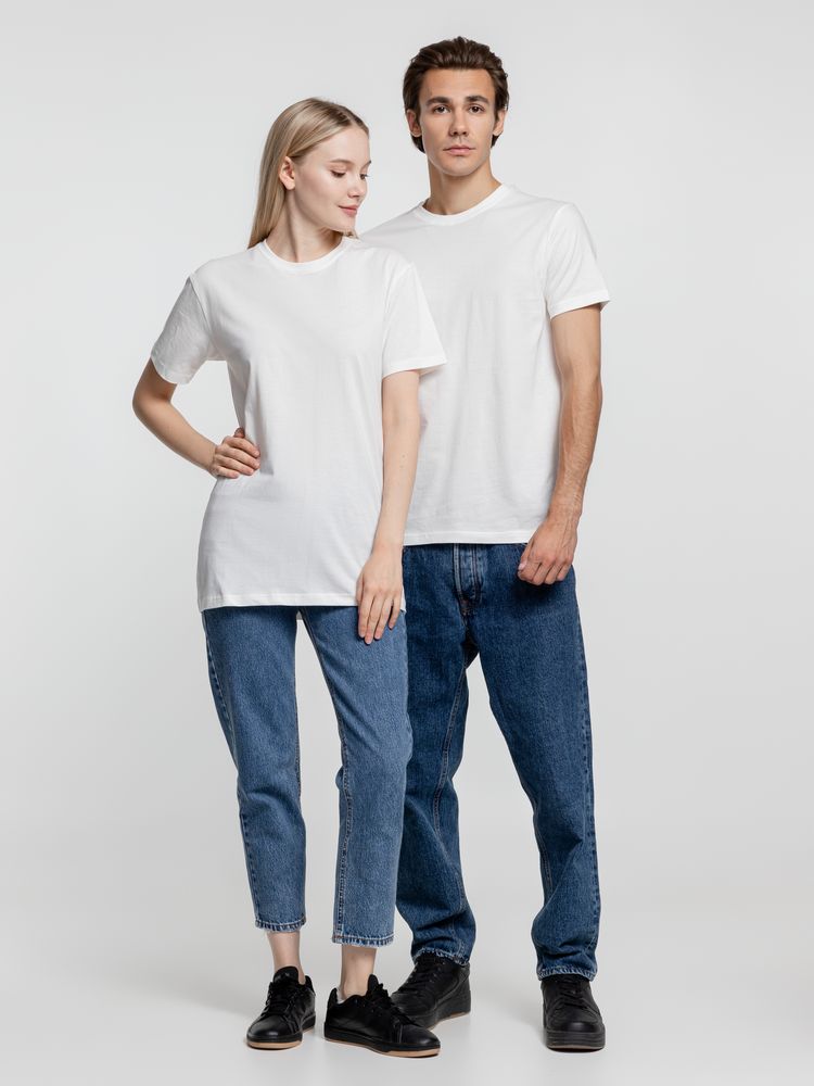 Футболка унисекс T-Bolka 160, белая (теплый оттенок)-5