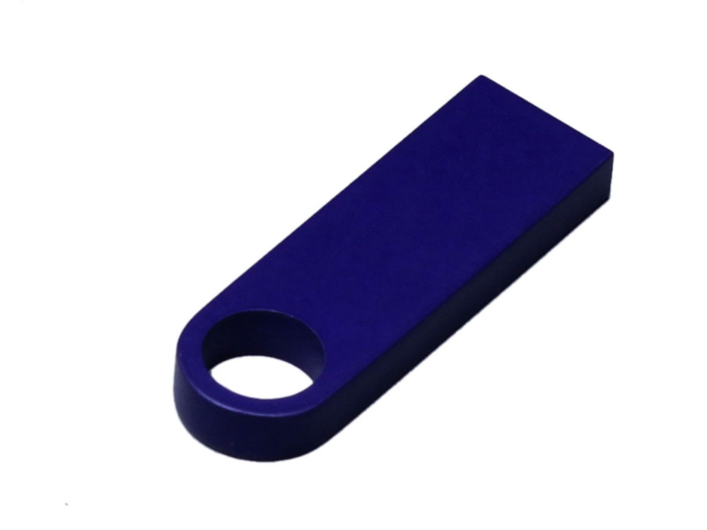 USB 2.0-флешка на 4 Гб с мини чипом и круглым отверстием, синий-1