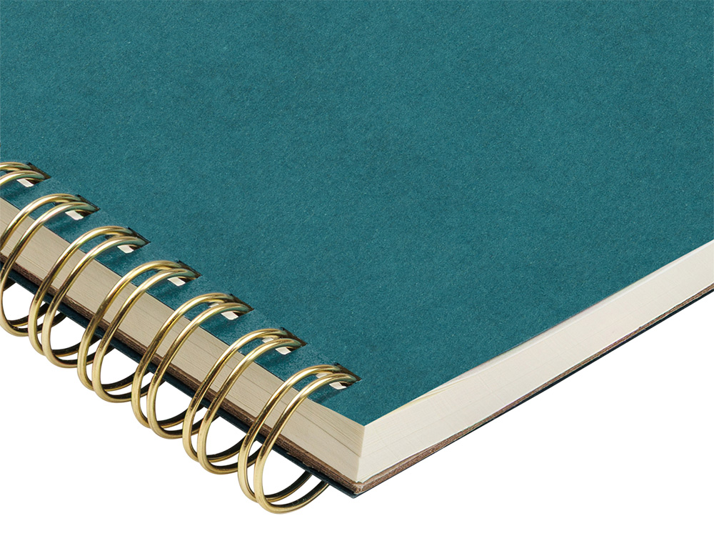 Бизнес тетрадь на гребне А5 Pragmatic, 60 листов в клетку, карибский синий-2