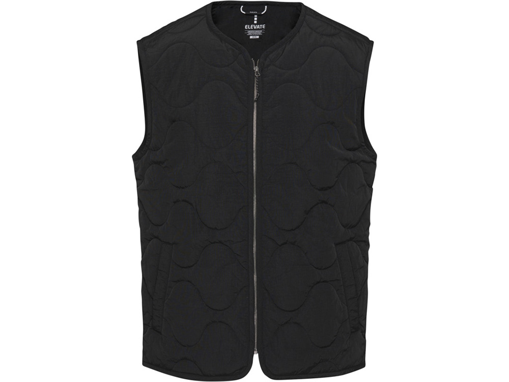 Quartz утепленный жилет унисекс из переработанного материала GRS - сплошной черный-1