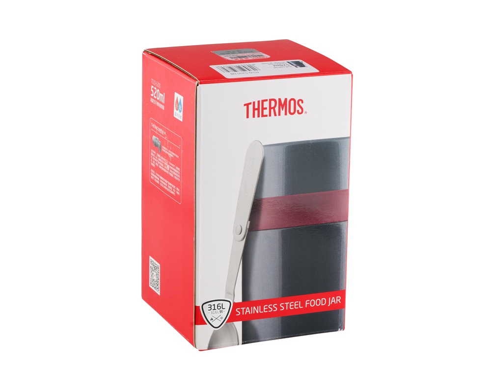 Термос из нерж.стали в комплекте с ложкой тм THERMOS TCLD-520S, синий-4