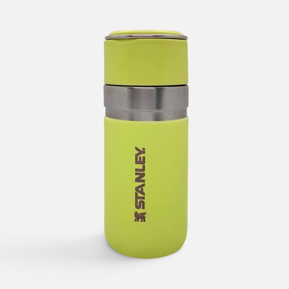 Термобутылка Go Quick Flip 470, желто-зеленая (цитрон)-0