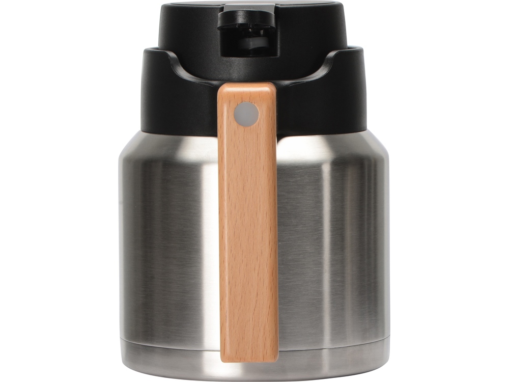 Кофепот с деревянной ручкой, 850 мл, серебристый-3