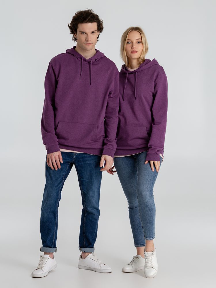 Толстовка с капюшоном унисекс Hoodie, фиолетовый меланж-10