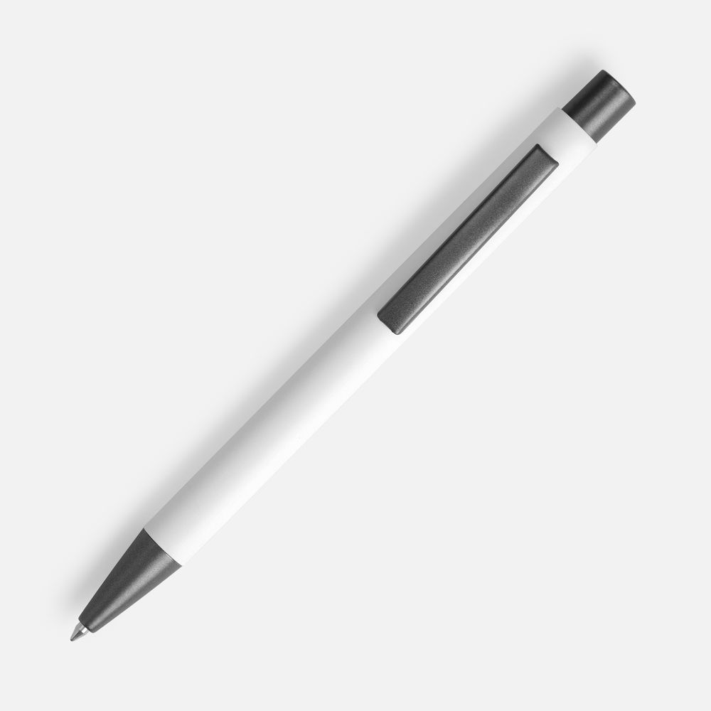 Ручка шариковая Atento Soft Touch, белая-1