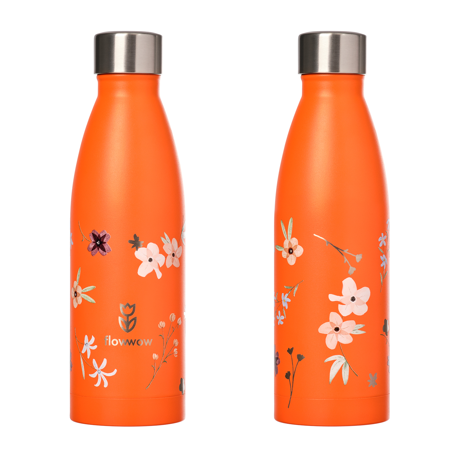 Термобутылка вакуумная герметичная Фреско, оранжевая, зернистое покрытие-7