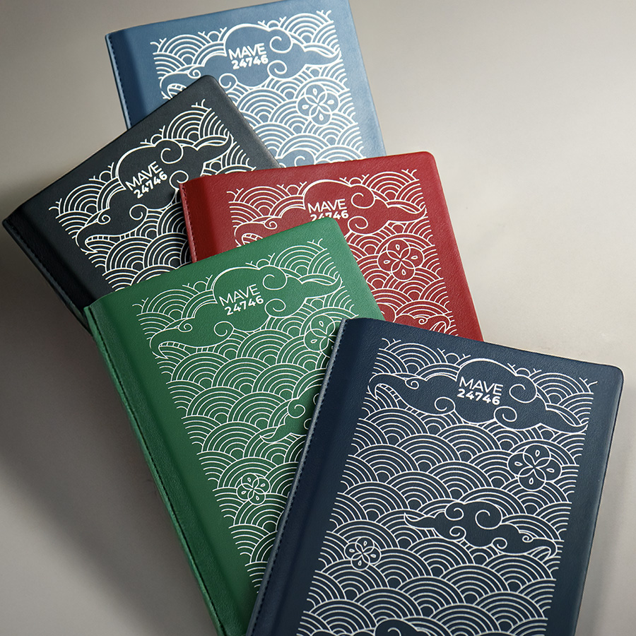 Ежедневник недатированный MAVE, синий, серый, формат А5, блок в линейку, синий, серый-10