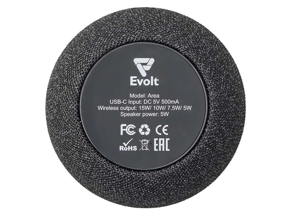 Портативная колонка с беспроводной зарядкой Ареа, 5 Вт-8
