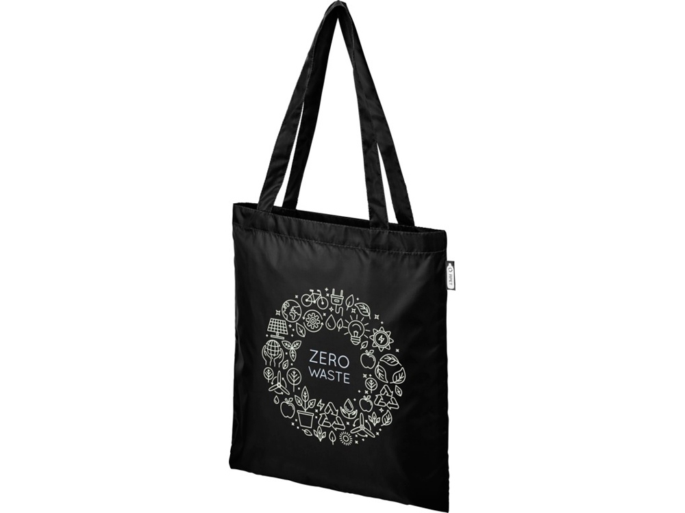 Эко-сумка Sai из переработанных пластиковых бутылок, черный-6