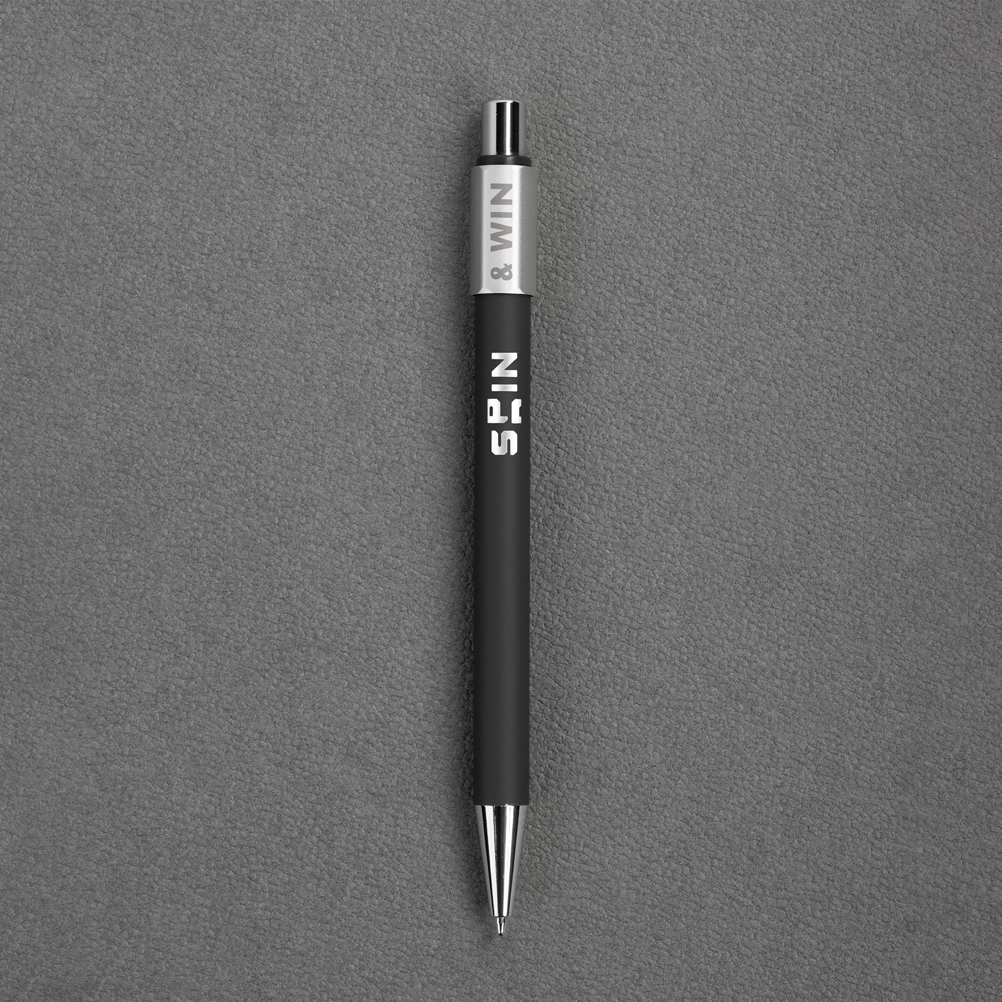 Ручка шариковая "Spin" с 6ти-гранным спиннером, покрытие soft touch-2