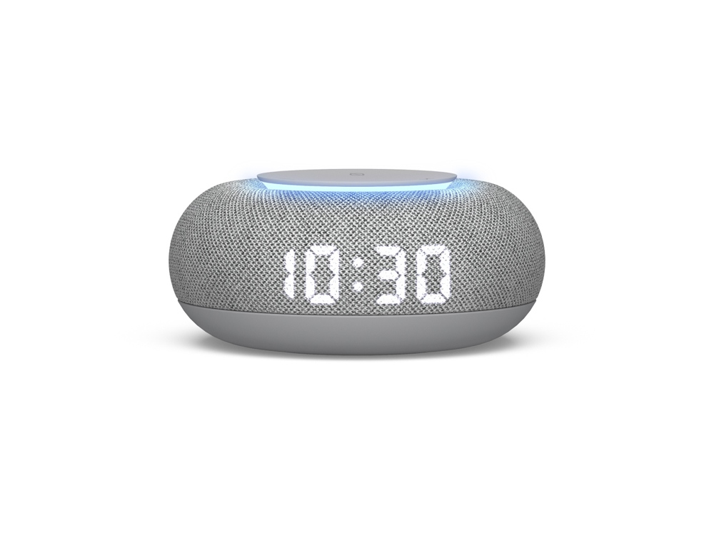 Умная колонка VK Капсула Мини с голосовым помощником Марусей, светлый серый-1