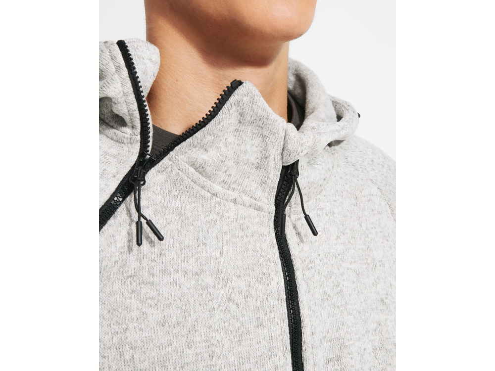 Толстовка на молнии Everest, меланжевый белый-5