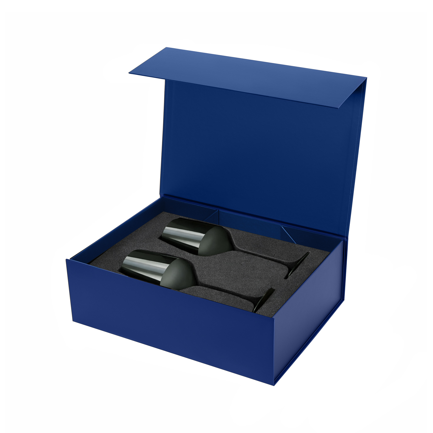 Подарочный набор 2 бокала для вина Эмеральд (Emerald) в синей коробке-2