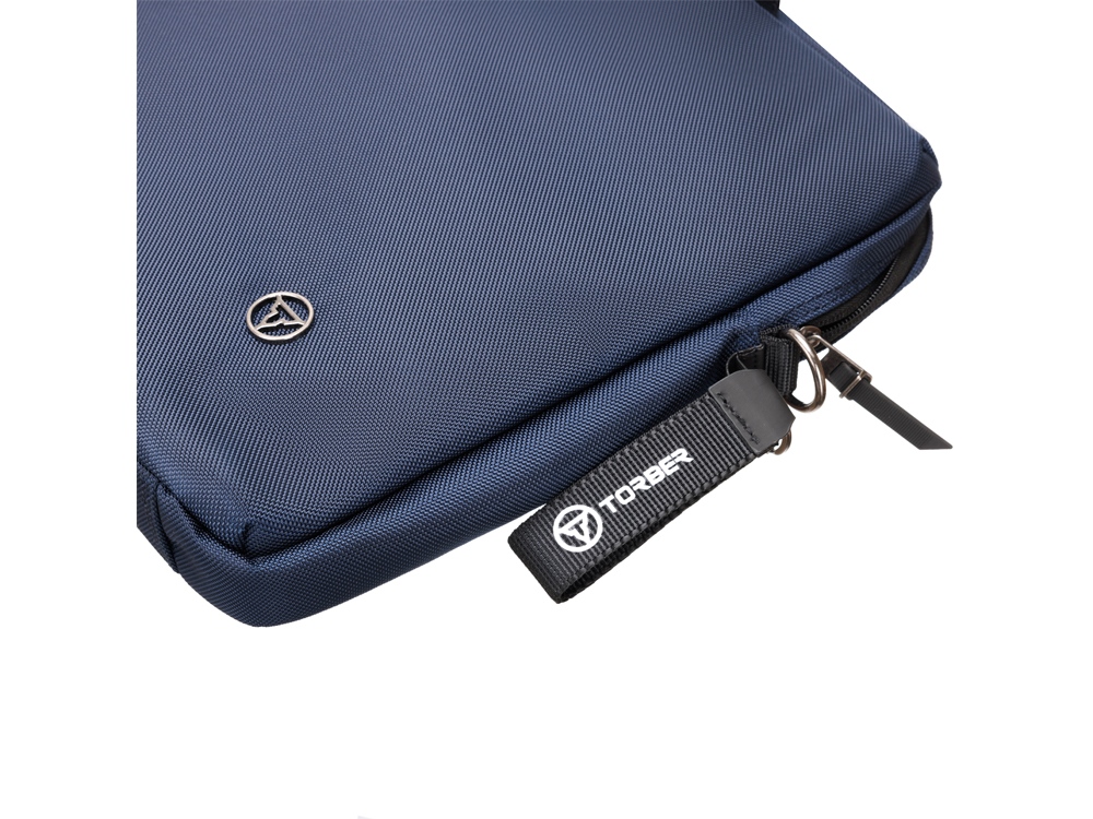 Сумка для ноутбука TORBER VECTOR 15.6'', синий, нейлон/полиэстер, 40 x 5 x 30 см, 5л-6