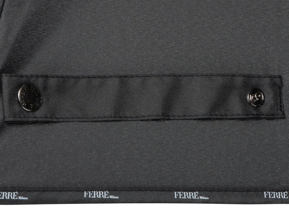 Зонт-трость полуавтоматический Ferre Milano, черный-9