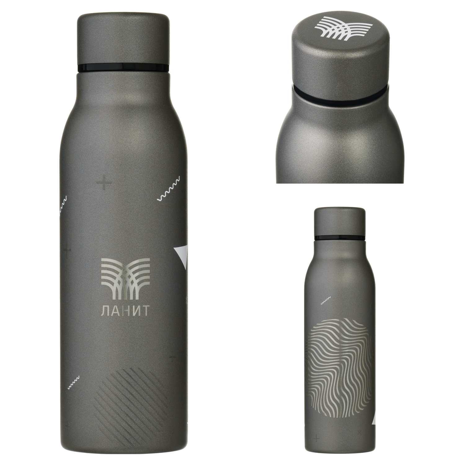 Термобутылка вакуумная герметичная Соренто (Sorento), серая-6