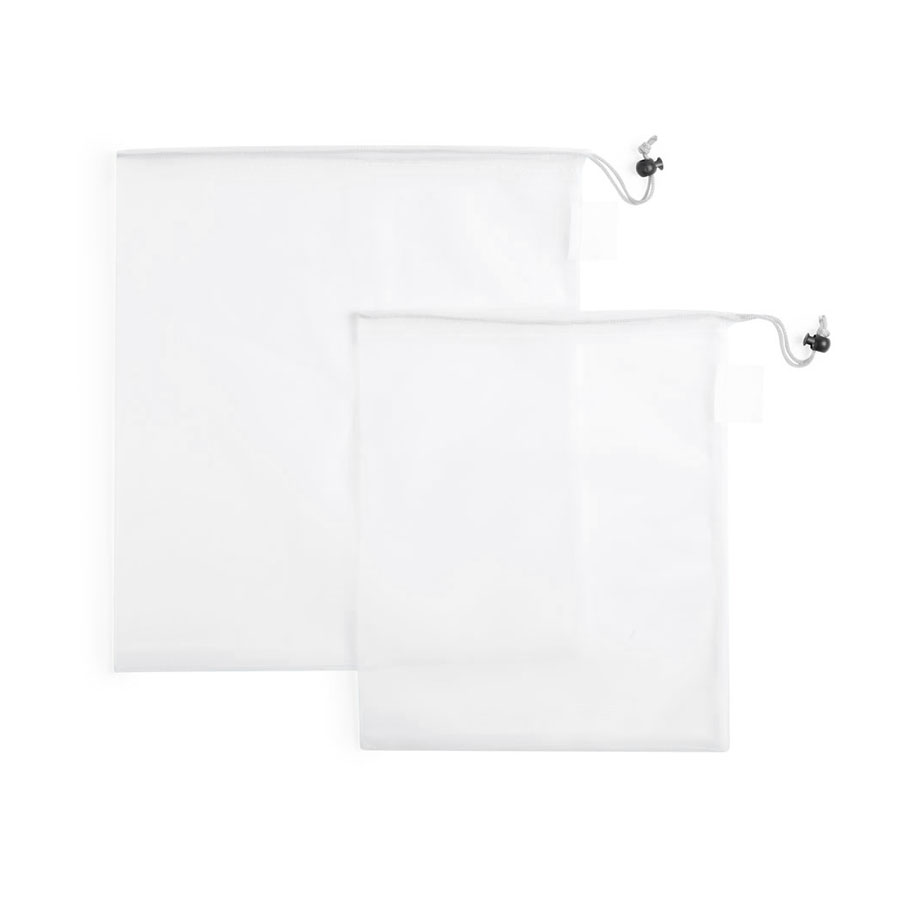Комплект из 2 мешочков "Kortal", белый, 1)35x30см, 2)30x25 см, 100% полиэстер, 25 г/м2, белый-0