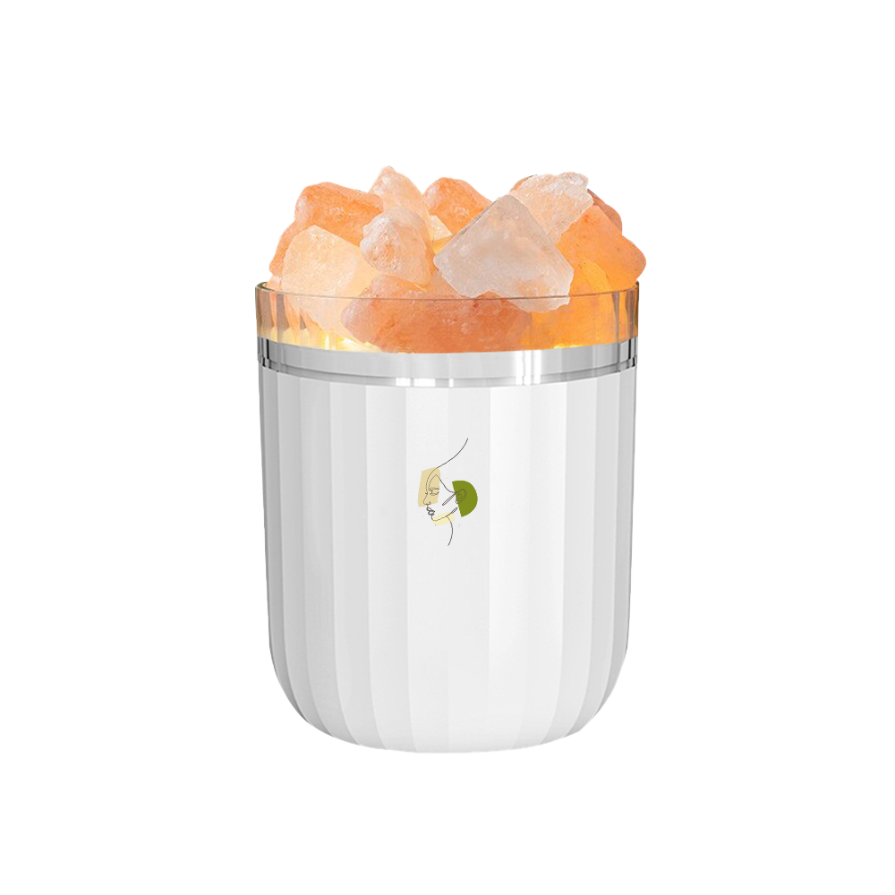 Светодиодный арома-увлажнитель с кристаллами соли Crystal Fog, Белый-1