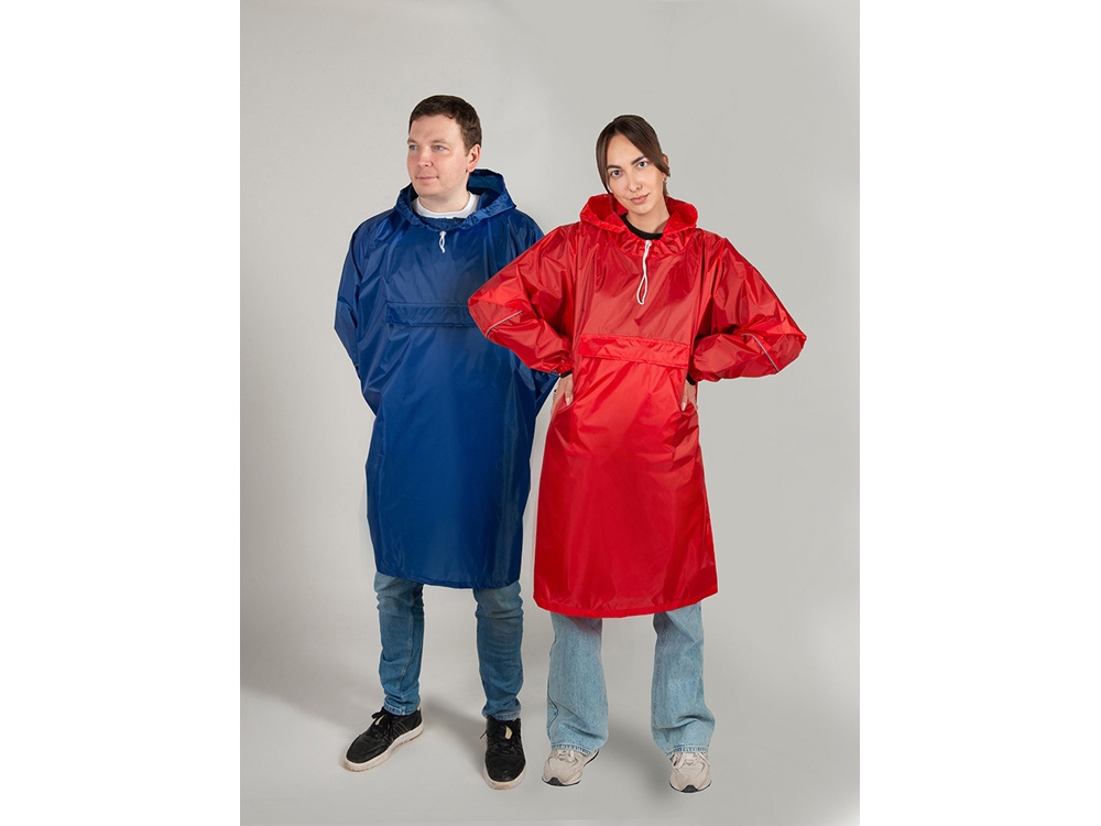 Дождевик - пончо Galaxy со светоотражающими элементами, серый-9