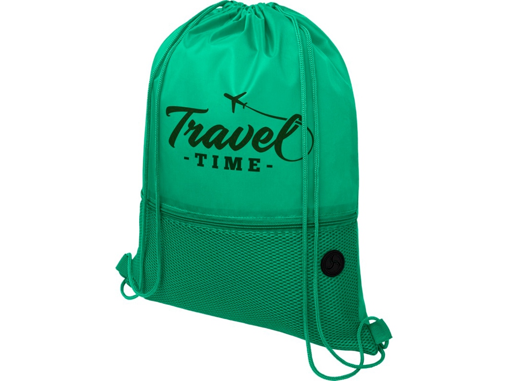 Сетчатый рюкзак со шнурком Oriole, зеленый-5