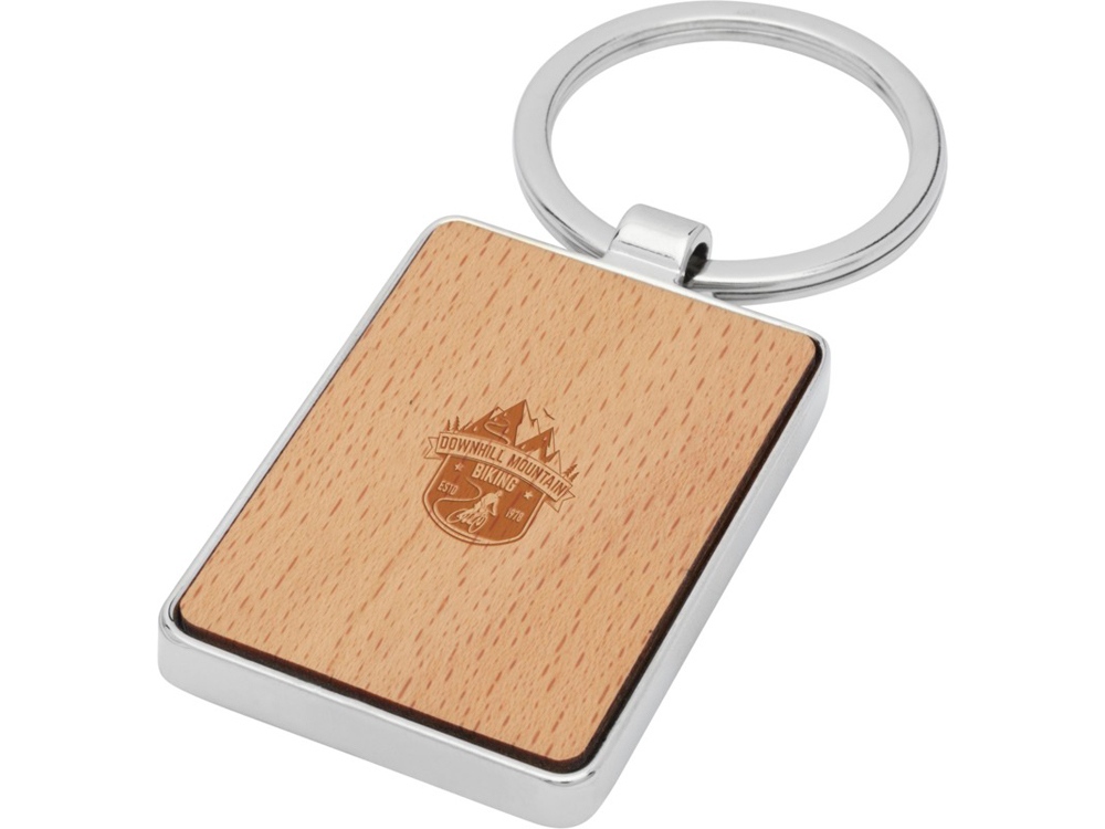 Прямоугольный брелок Mauro из бука, дерево-4