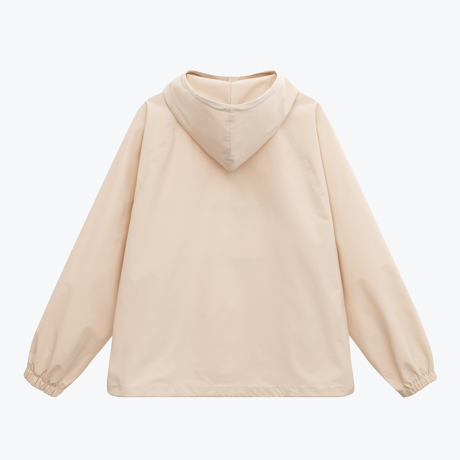 Ветровка (анорак) оверсайз унисекс Риссман (Rissman), бежевая-9