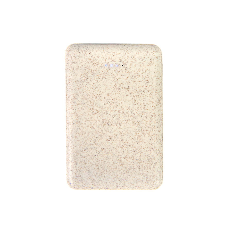 Универсальный аккумулятор WHEAT POWER 5, 5000 mAh, пластик с пшеничным волокном, натуральный-2