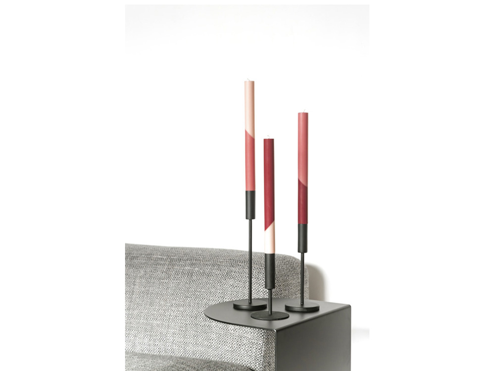 Originalhome Eden диагональные свечи - набор из 3 штук - Красный-3