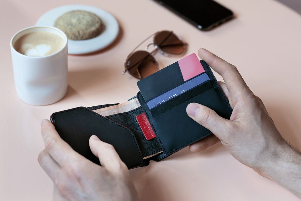 Портмоне Arrival, черное с красным-4