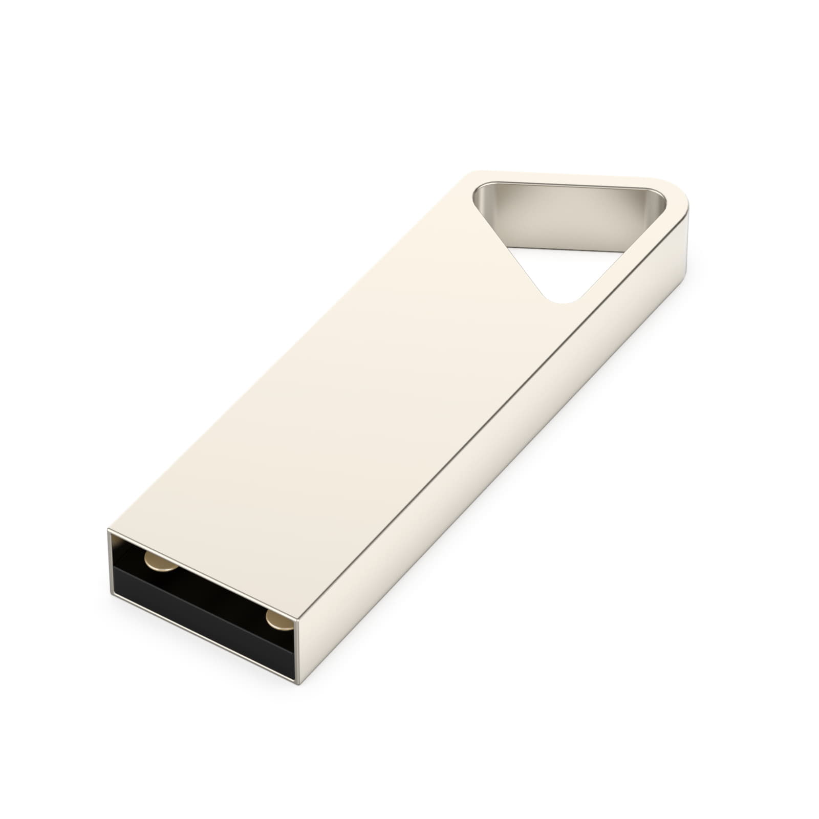 USB flash-карта SPLIT (16Гб), серебристая, 3,6х1,2х0,5 см, металл, серебристый-3