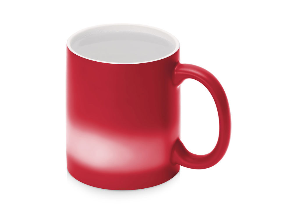 Кружка-хамелеон Magic матовая, красный/белый-3