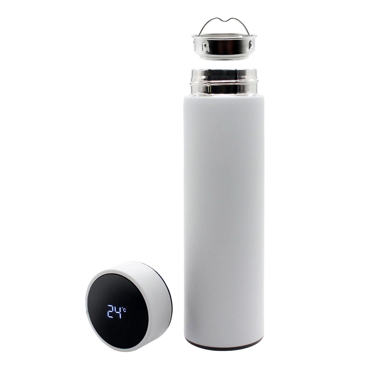 Термос Reactor софт-тач с датчиком температуры (белый)-2