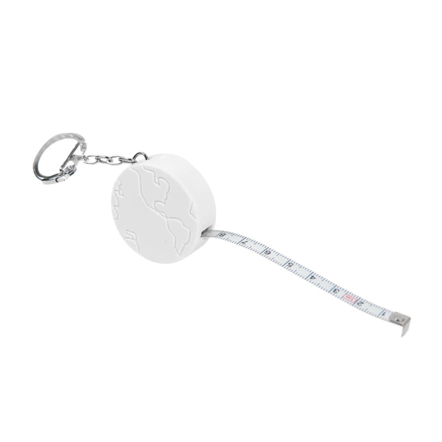 Брелок-рулетка  "Земля" (1 м), белый-1