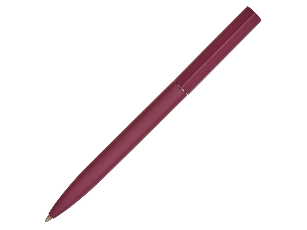 Шариковая металлическая ручка Minimalist софт-тач, бургунди-0