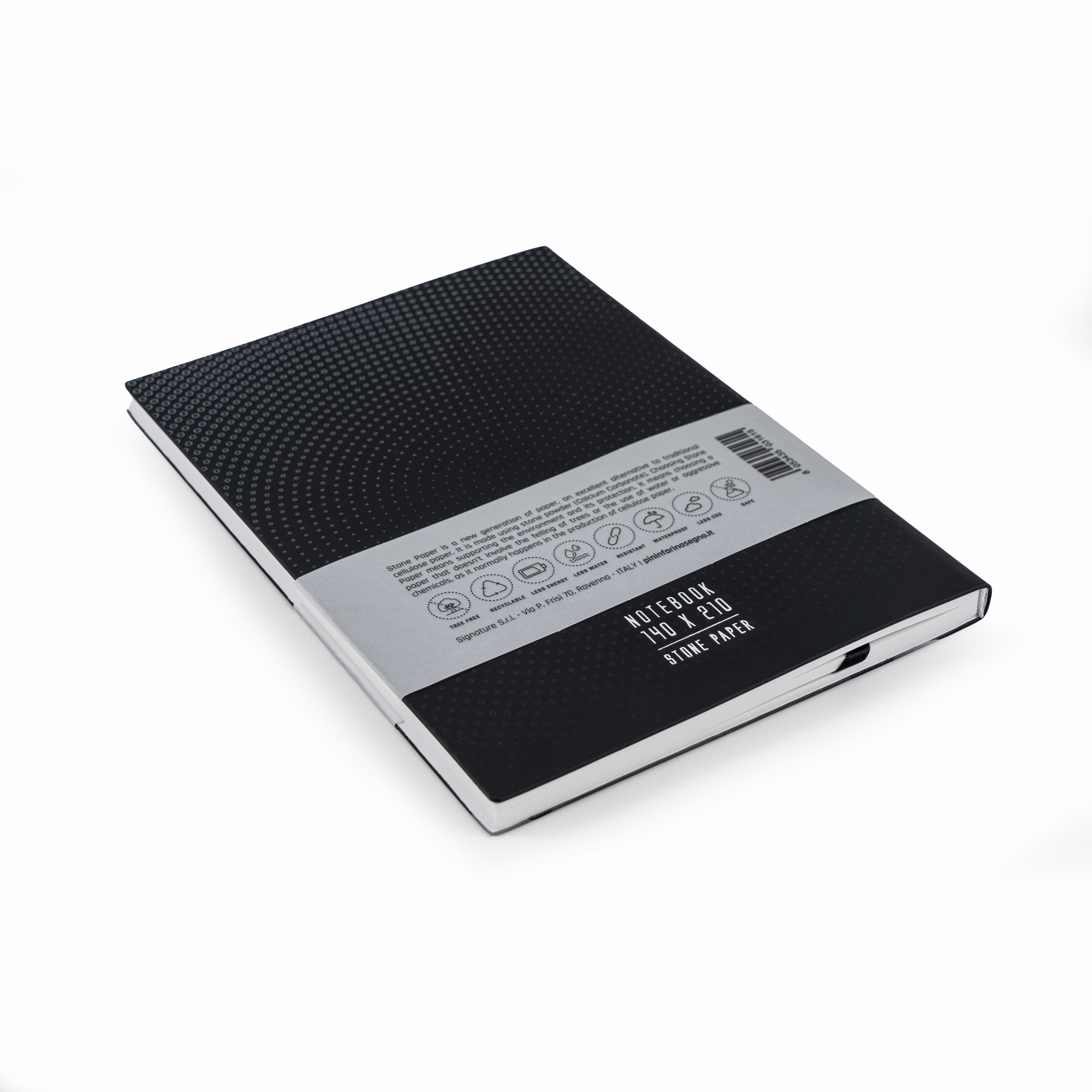 Тетрадь принт Pininfarina Stone Paper черная 14х21см каменная бумага, 64 листа, линованная, мягкая обложка-2