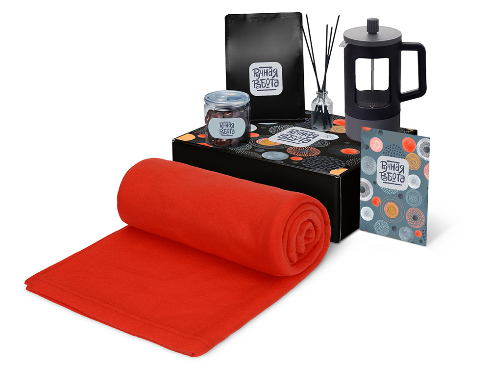 Подарочный набор Re:y. Vive с пледом, френч-прессом и кофе-0