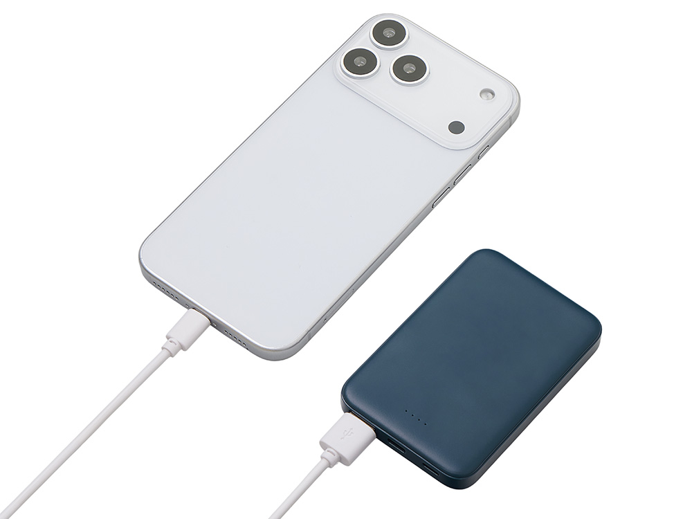 Внешний аккумулятор Simp, 5000 мАч, темно-синий-5