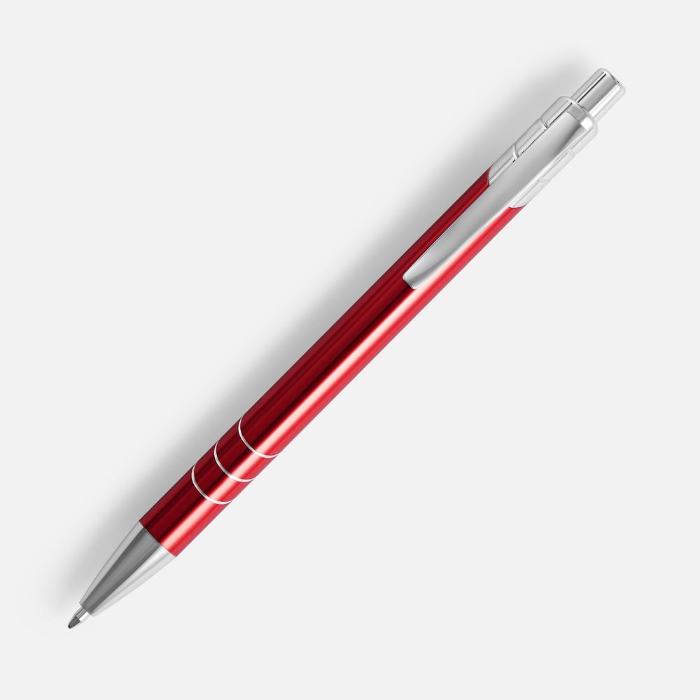 Ручка шариковая Undertone Metallic, красная-2